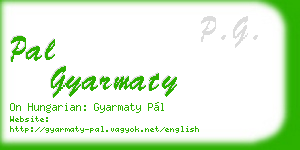 pal gyarmaty business card