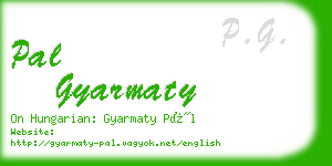 pal gyarmaty business card